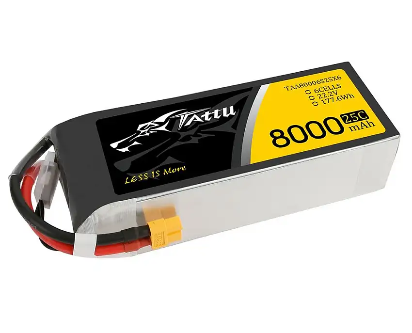 Tattu 22.2V G-Tech 25C 6S 8000mAh Lipo Battery Pack With XT60 Plug