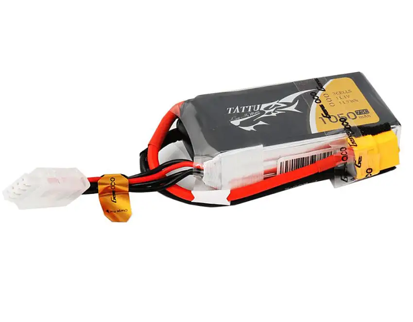 Tattu 1050mAh 11.1V 75C 3S1P Lipo with XT60