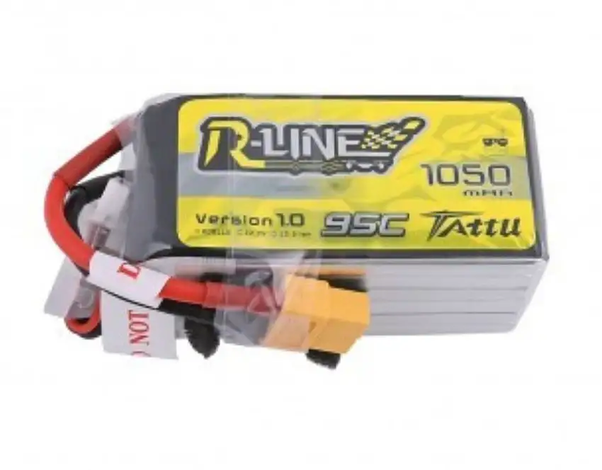 Tattu R-Line 1050mAh 95C 6S1P Lipo Pack with XT60