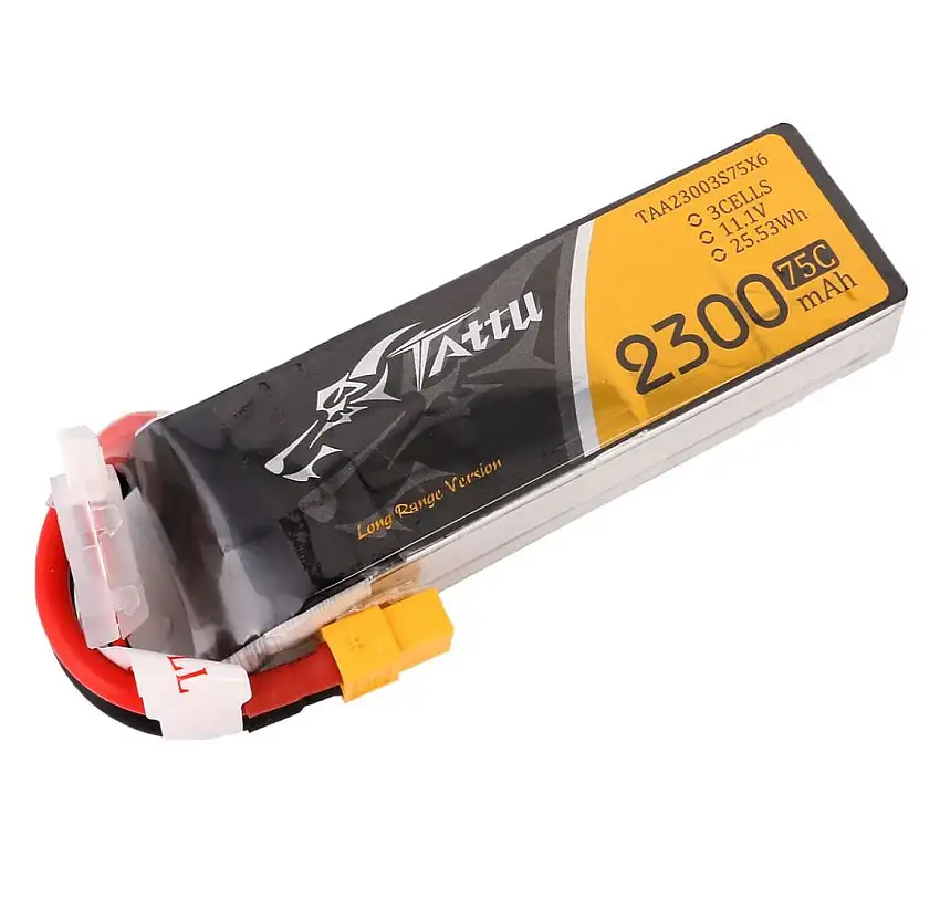 Tattu 2300mAh 3S 75C Lipo Battery Pack with XT60 Plug