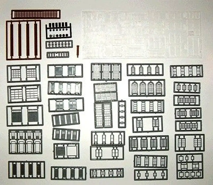Windows, Doors & Parts Assortment (164) N Tichy Trains