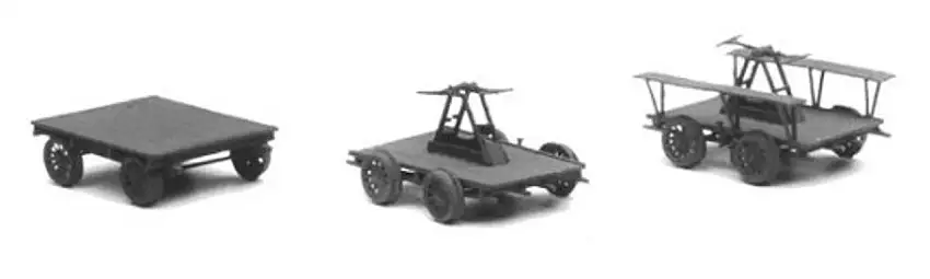 6 Handcars/Pushcars Kit HO Tichy Trains