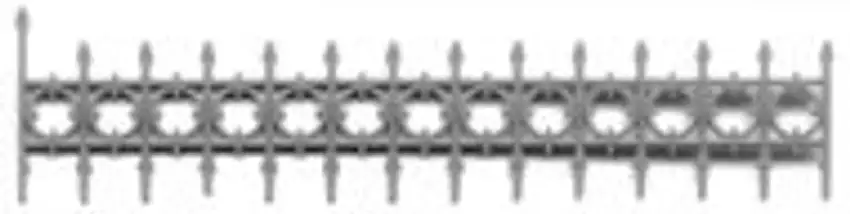 1.8" Iron Railing for Widow's Walk (4) HO Tichy Trains