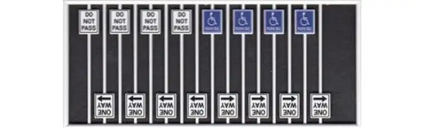 Misc Road Signs (4 each of Do Not Pass, Handicap, One Way Left/Right) HO Tichy Trains