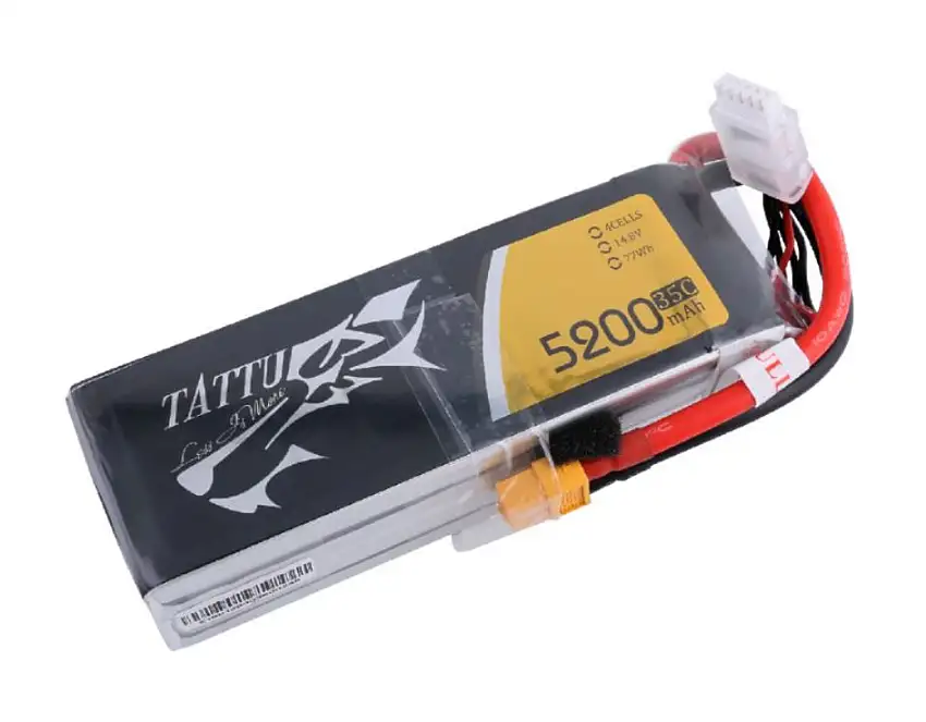 Tattu 5200mAh 14.8V 35C 4S1P Lipo with XT60