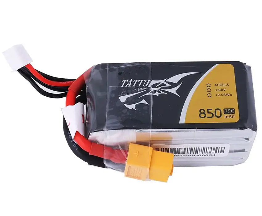 Tattu 850mAh 4S 75C Lipo Pack - XT60