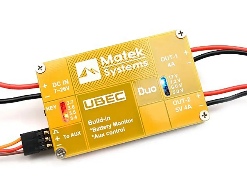 Matek UBEC DUO, 4A/5~12V & 4A/5V