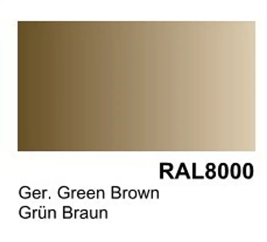 German Green Brown RAL 8000 Surface Primer 200mL Bottle Vallejo