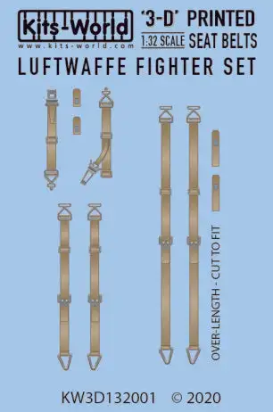 Warbird Decals 3132001 1/32 3D Color Seatbelts Luftwaffe Fighters
