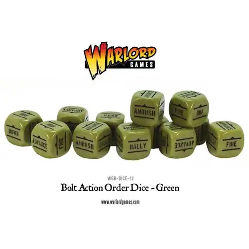 Bolt Action: Orders Dice - Green (12)