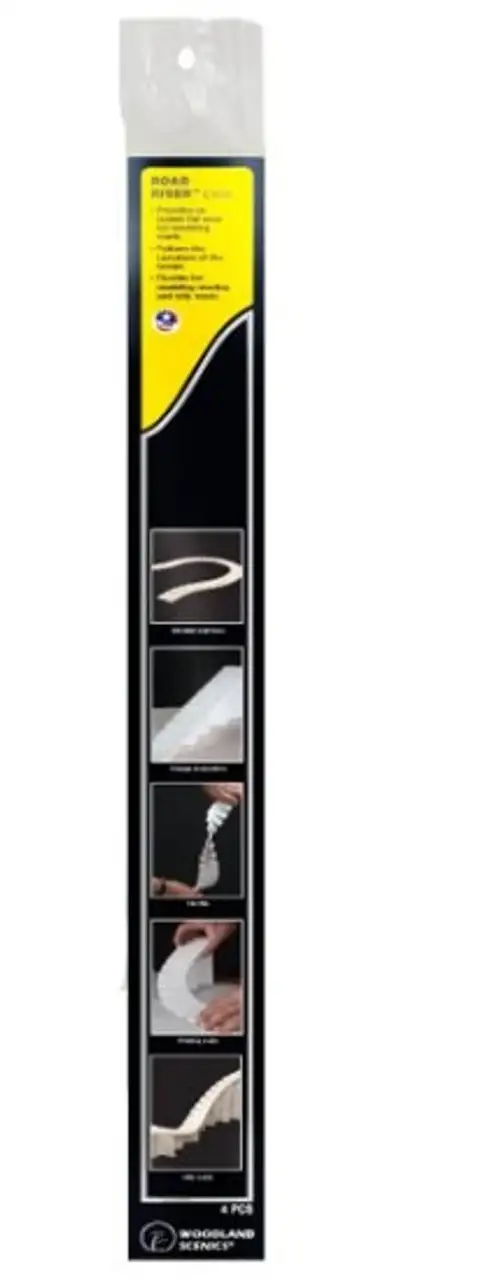 Road Riser 1/4"x 2.5"x24" 4/pk Woodland Scenics