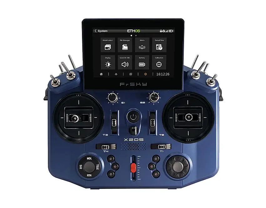 FrSky X20S Tandem RC Transmitter - Blue, Battery, Case