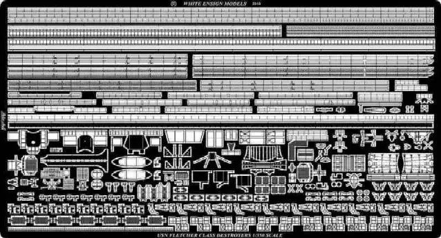 White Ensign Models 35106 1/350 Fletcher Class Destroyer Detail Set for TAM & TSM (D)