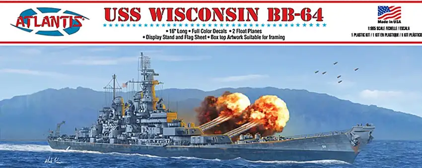 Atlantis Models 3006 1/665 USS Wisconsin BB64 Battleship (formerly Monogram)