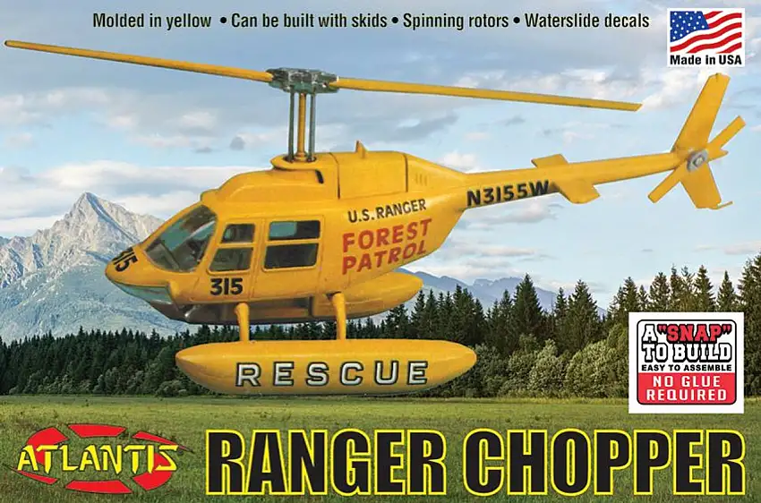 US Ranger Forest Patrol Rescue Helicopter 1/72 Atlantis Models