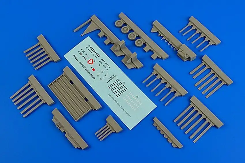 USAF F2A Steel-Type Platform Flightline Trailer w/Racks 1/72 Aerobonus