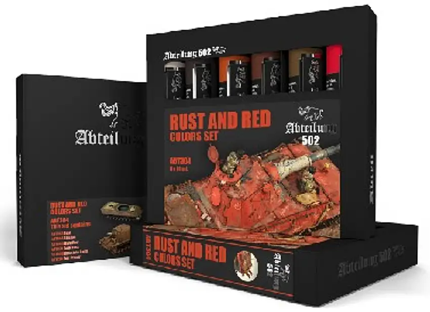 Rust & Red Weathering Oil Paint Set (6 Colors) 20ml Tubes Abteilung 502