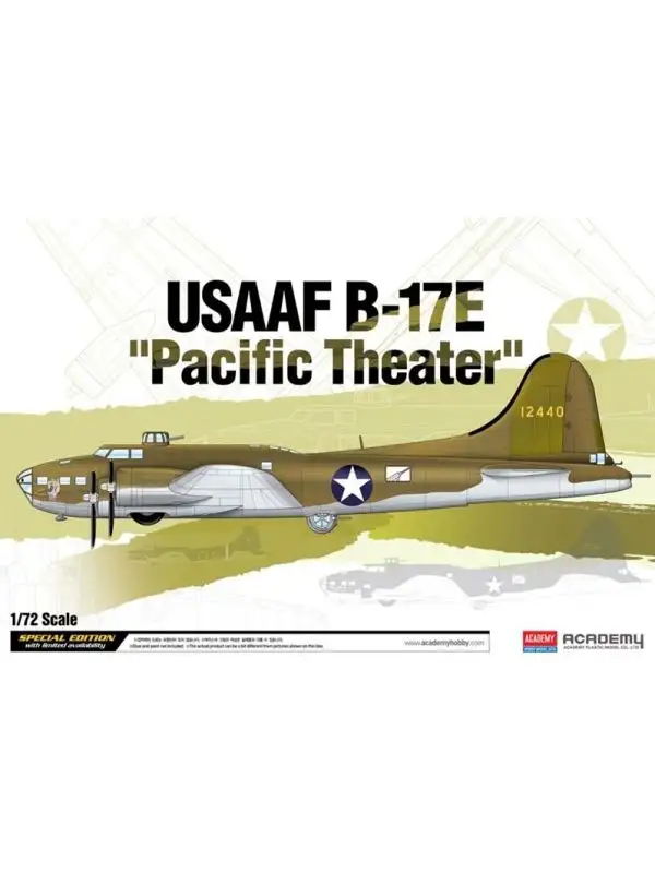 Academy 12533 B-17E Flying Fortress USAAF 'Pacific Theater' 1/72 Scale Model Kit