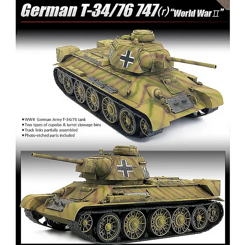 Academy 1/35 13502 Wwii German T-34/76 747(R)