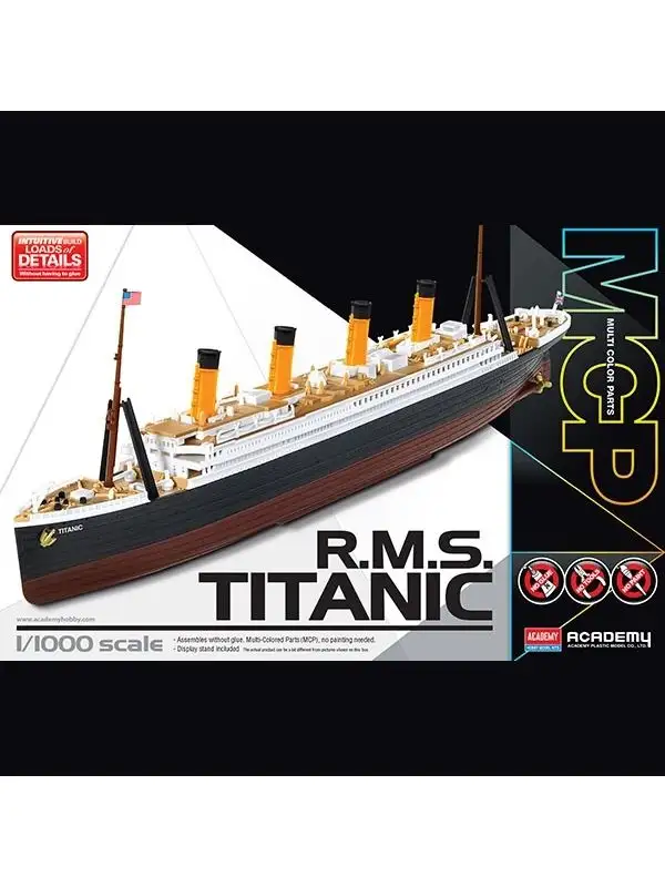 Academy 14217 British Passenger Liner RMS Titanic 1/1000 Scale Plastic Model Kit