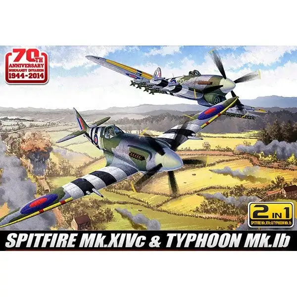 Academy 1/72 12512 Spitfire & Hawker Typhoon (2 In 1) - 70Th Anniversary Of Normandy Invasion