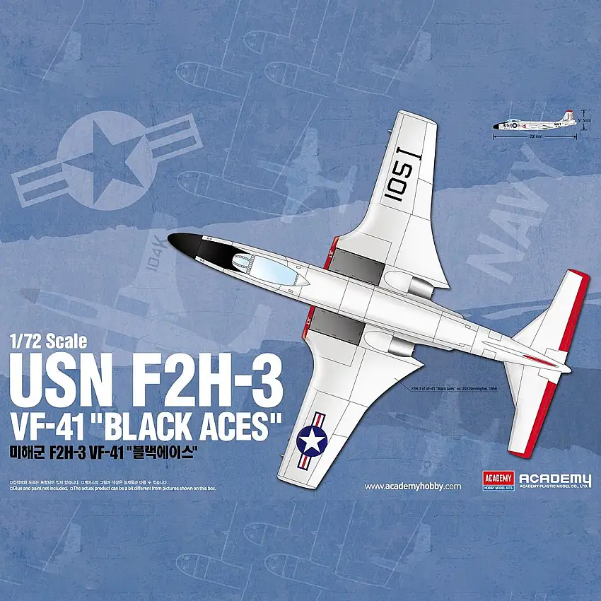 Academy 1/72 12548 F2H-3 Vf-41 "Black Aces" Usn