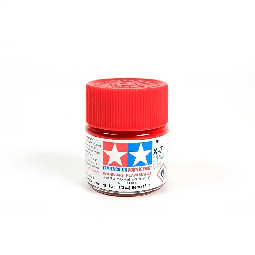 Acrylic Mini X-7 Red 10Ml Bottle / Tamiya USA