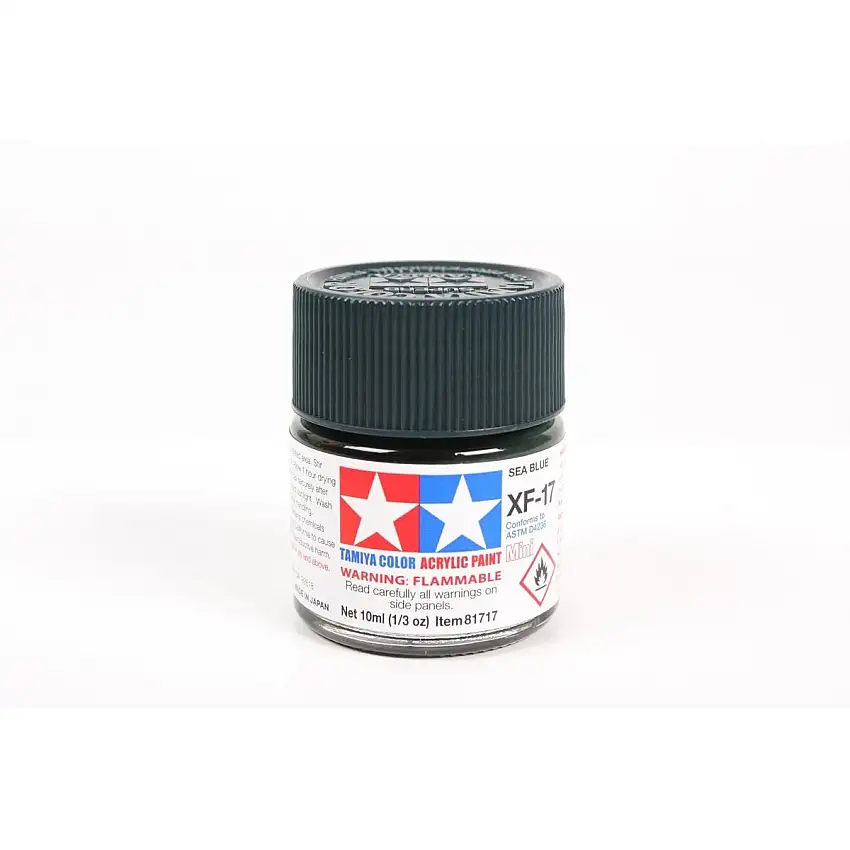 Acrylic Mini Xf-17 Sea Blue 10Ml Bottle / Tamiya USA