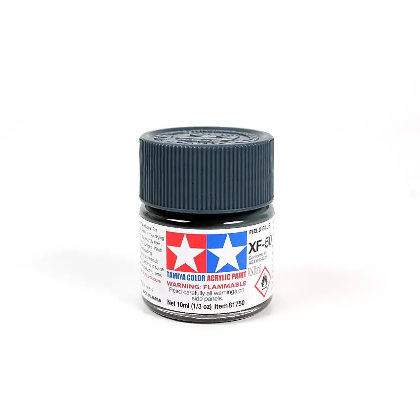 Acrylic Mini Xf-50 Field Blue 10Ml Bottle / Tamiya USA