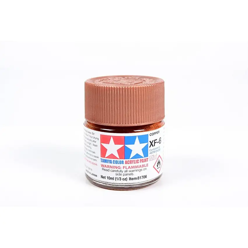 Acrylic Mini Xf-6 Copper 10Ml Bottle / Tamiya USA