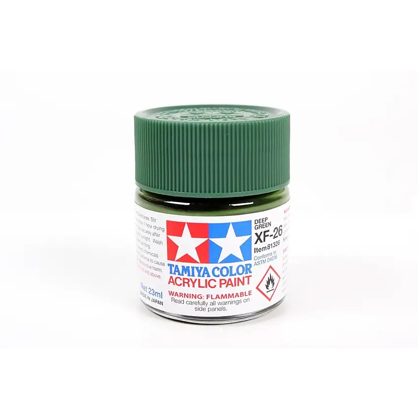 Acrylic Xf-26 Deep Green 23Ml Bottle / Tamiya USA