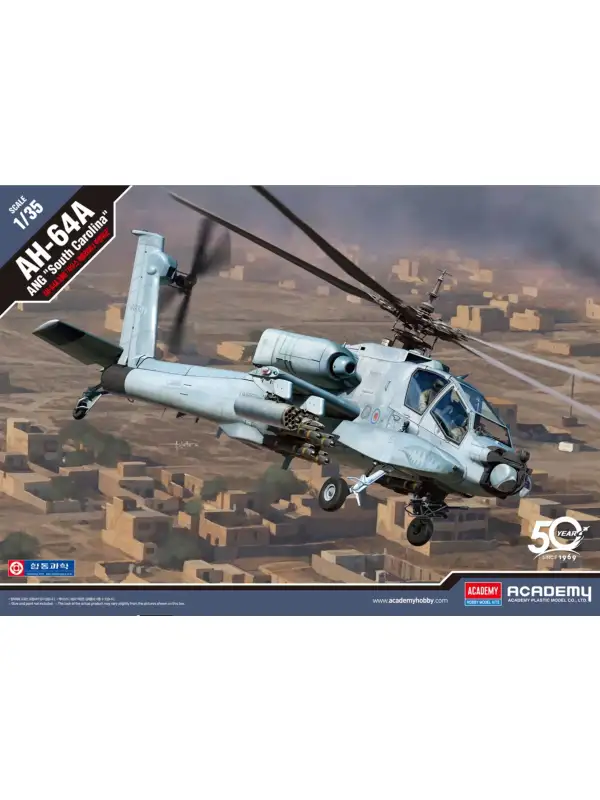 Academy 12129 AH-64A Apache South Carolina ANG 1/35 Scale Plastic Model Kit