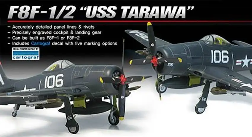 F8F-1/2 USS Tarawa USN Fighter 1/48 Academy