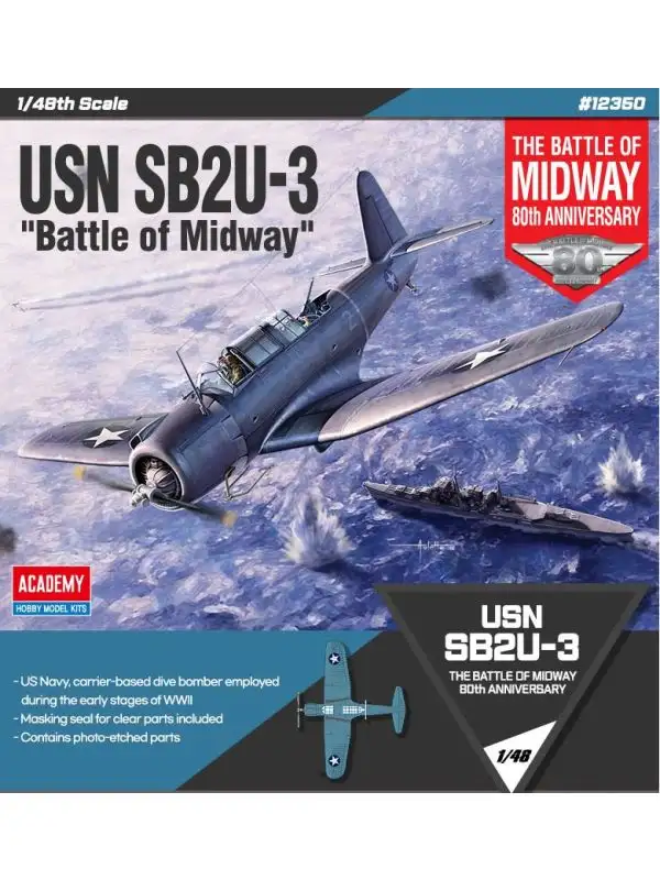 Academy 12350 SB2U-3 'Battle of Midway' 1/48 Scale Plastic Model Kit