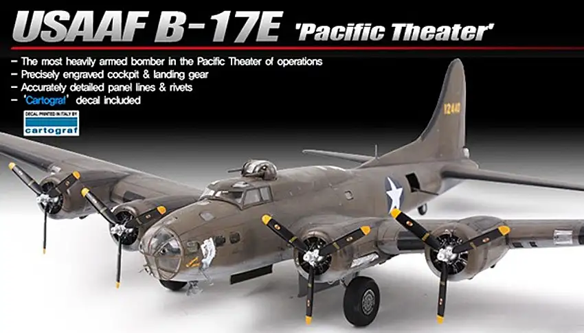 B-17E Pacific Theater USAAF Bomber 1/72 Academy