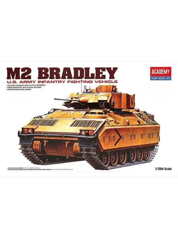 Academy 13237 M2 Bradley Infantry Fighting Vehicle 1/35 Scale Model Kit Open Box