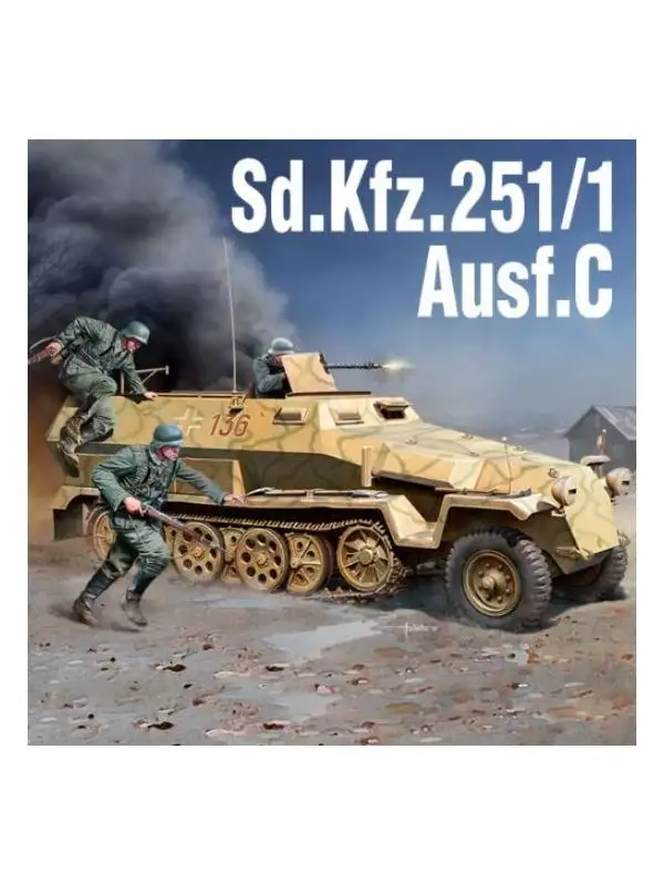 Academy 13540 WWII German Sd.Kfz.251/1 Ausf.C 1/35 Scale Plastic Model Kit