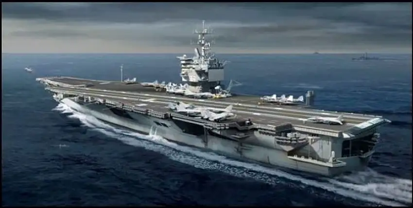 USS Enterprise CVN-65 Aircraft Carrier 1/600 Academy