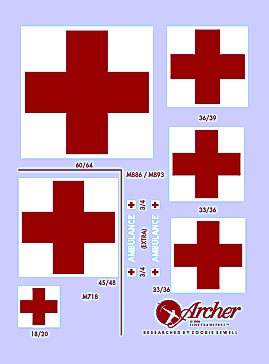 Archer Fine Transfers 49017 1/48 US Ambulance Markings
