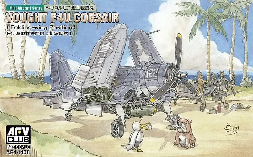 F4U-1/-1A/-1C/-1D Corsair Fighter (Folding-Wing) (2 Kits) 1/144 AFV Club