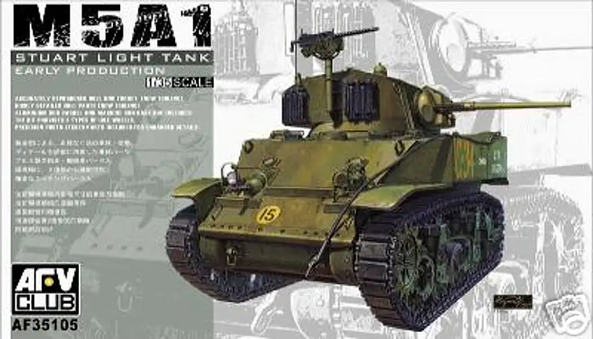 M5A1 Stuart Light Early Tank 1/35 AFV Club
