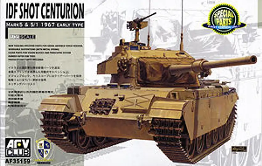 IDF Shot Centurion Mk 5, 5/1 1967 Early Tank 1/35 AFV Club