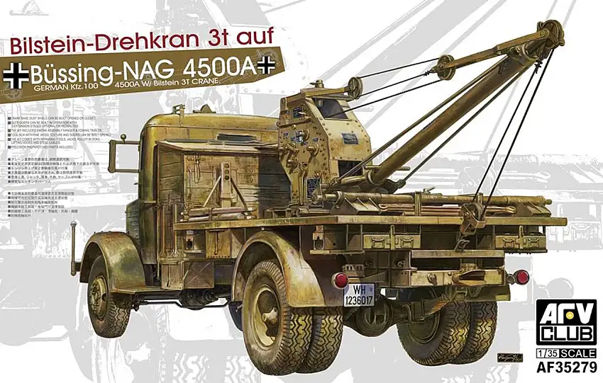 German Kfz100 L4500A Truck w/Bilstein 3T Crane 1/35 AFV Club