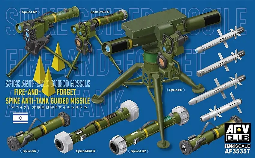 Fire-and-Forget Israeli Spike Anti-Tank Guided Missiles 1/35 AFV Club