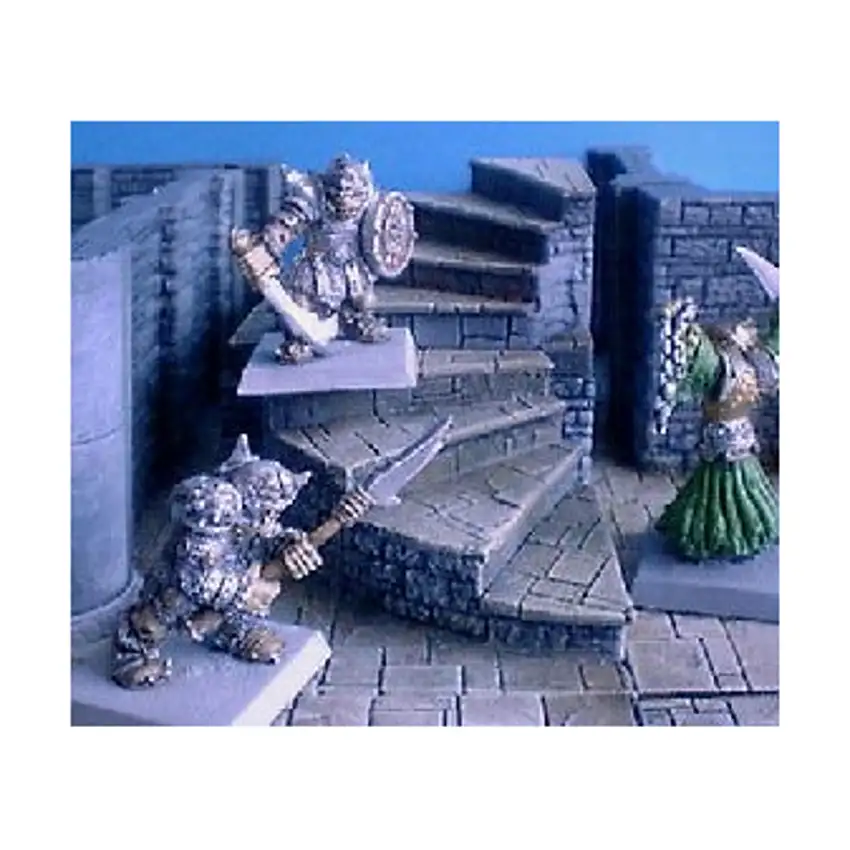 6cm Dungeon Curved Staircase w/Hollow Block