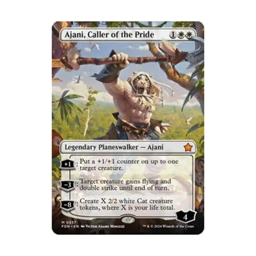 Ajani, Caller of the Pride (Borderless) (MR)