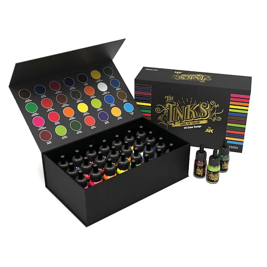 Inks Acrylic Paint Special Box Set (28 Colors) 30ml Bottles AK Interactive