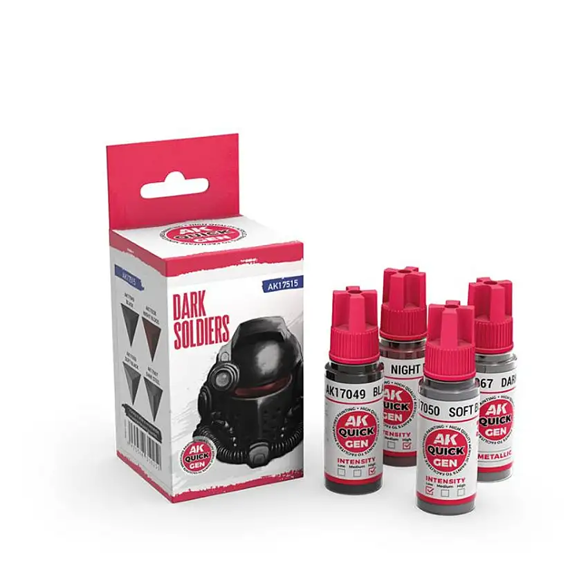 Quick Gen: Dark Soldiers Acrylic Paint (4 Colors) 18ml Bottles AK Interactive