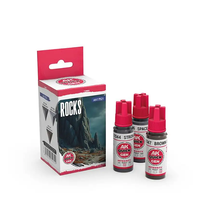 Quick Gen: Rocks Acrylic Paint (3 Colors) 18ml Bottles AK Interactive