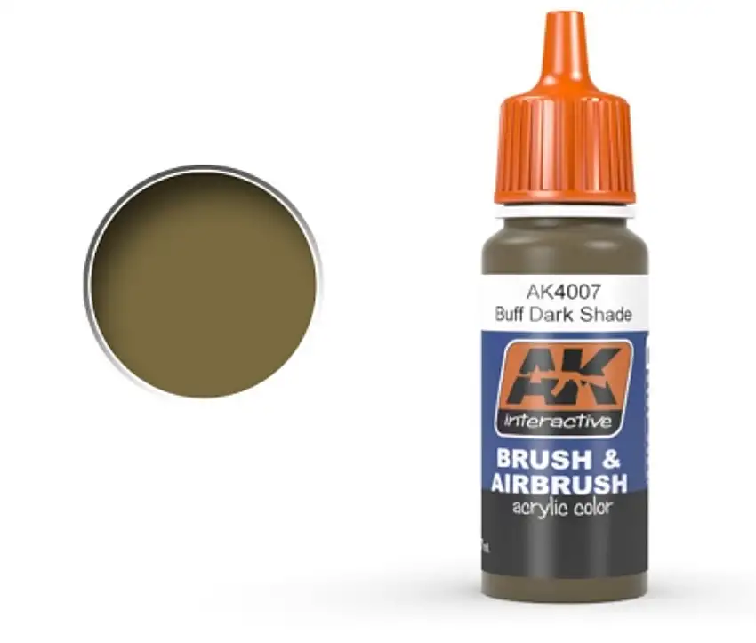 Buff Dark Shade Acrylic Paint 17ml Bottle Ak Interactive